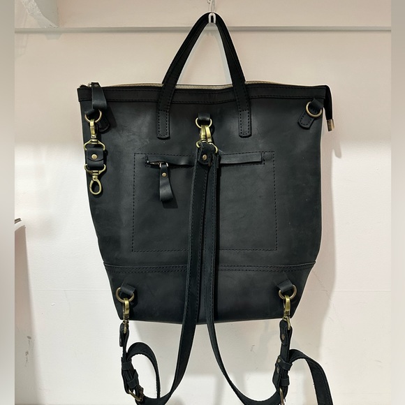 Leather Convertible Backpack/Tote - Picture 4 of 4